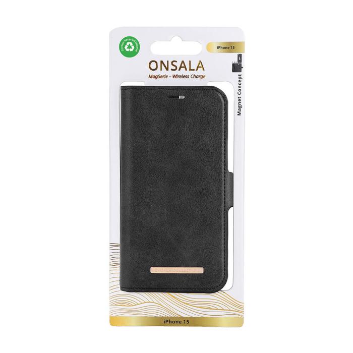 Bild 2, Onsala ONSALA iPhone 15 Fodral ECO 2in1 MagSafe Svart