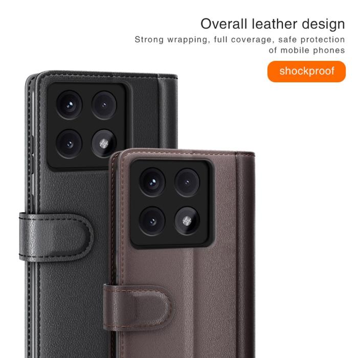 Bild 5,  Xiaomi 14T Pro Fodral Premium Äkta Läder Svart