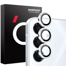 NORTHJO NORTHJO Samsung Galaxy A16 Linsskydd H&auml;rdat Glas Silver