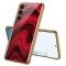 GKK GKK Galaxy S24 Plus Skal Härdat Glas Electroplate Peacock Red
