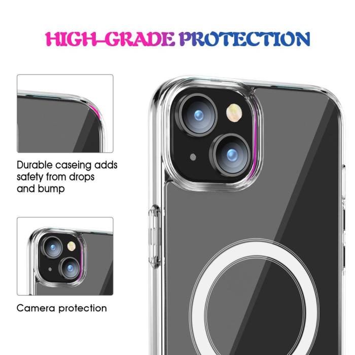Bild 6,  iPhone 15 Plus Skal MagSafe Hybrid Transparent