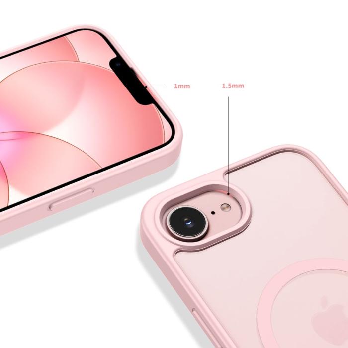 Bild 3, Tech-Protect Tech-Protect iPhone 17e / 16e Skal MagSafe BasicMag Matte Soft Pink