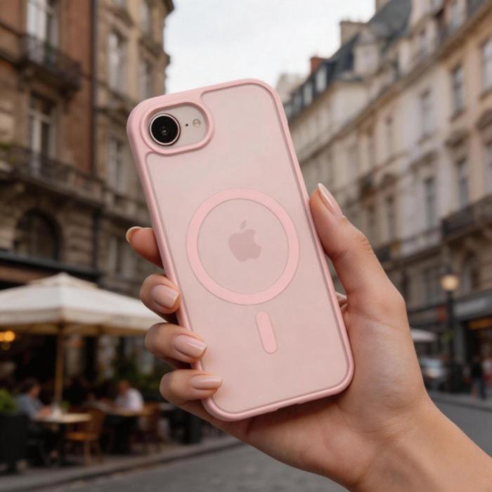 Bild 5, Tech-Protect Tech-Protect iPhone 17e / 16e Skal MagSafe BasicMag Matte Soft Pink