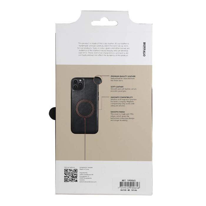 Bild 4, Buffalo Buffalo iPhone 14 Plus Skal MagSeries Läder Svart
