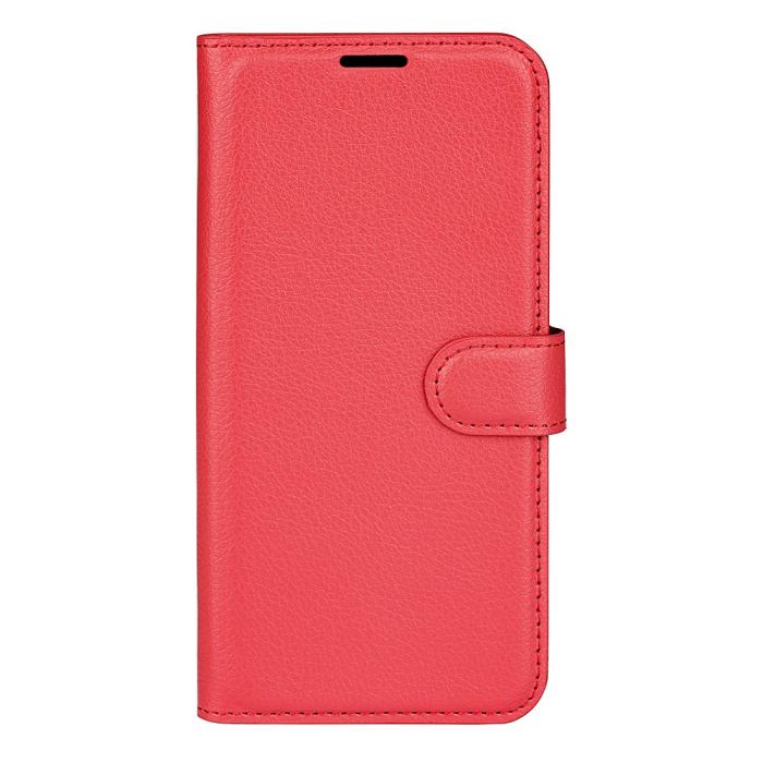 Bild 5,  Motorola Moto G55 5G Fodral Litchi Läder Röd