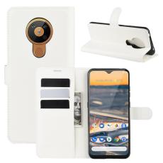  Nokia 5.3 - Litchi Pl&aring;nboksfodral - Vit