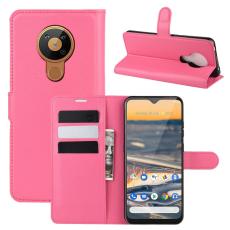  Nokia 5.3 - Litchi Pl&aring;nboksfodral - Rosa