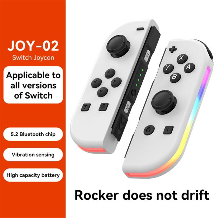 Bild 2,  Nintendo Switch Joy-Con Kontroll RGB Vit