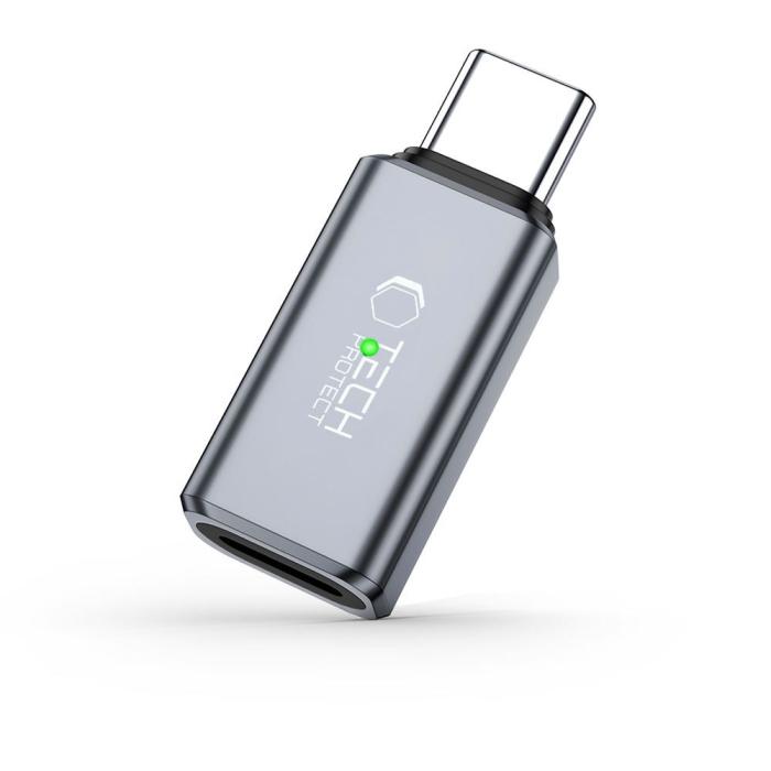 Bild 5, Tech-Protect Tech-Protect USB-C - Lightning Ljudadapter Ultraboost Grå