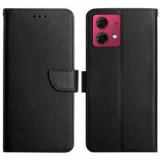  Motorola Moto G84 5G Fodral &Auml;kta L&auml;der Svart