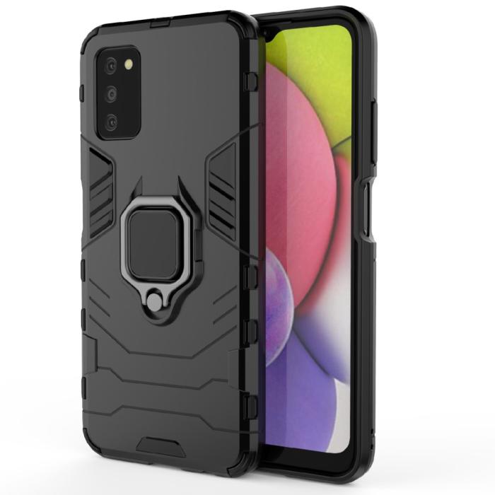 Bild 2,  Samsung Galaxy A03s Skal Hybrid Ring Svart