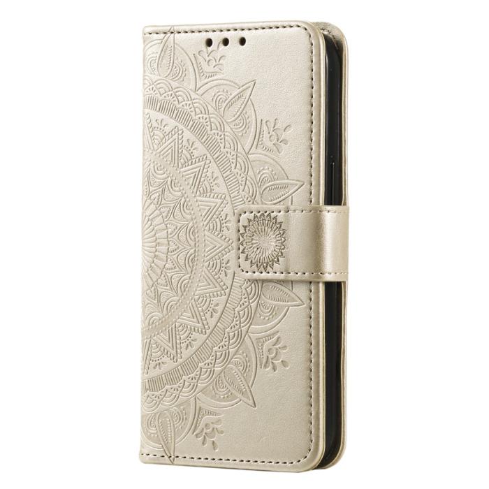 Bild 5,  Motorola Edge 40 Pro 5G Fodral Mandala Läder Guld