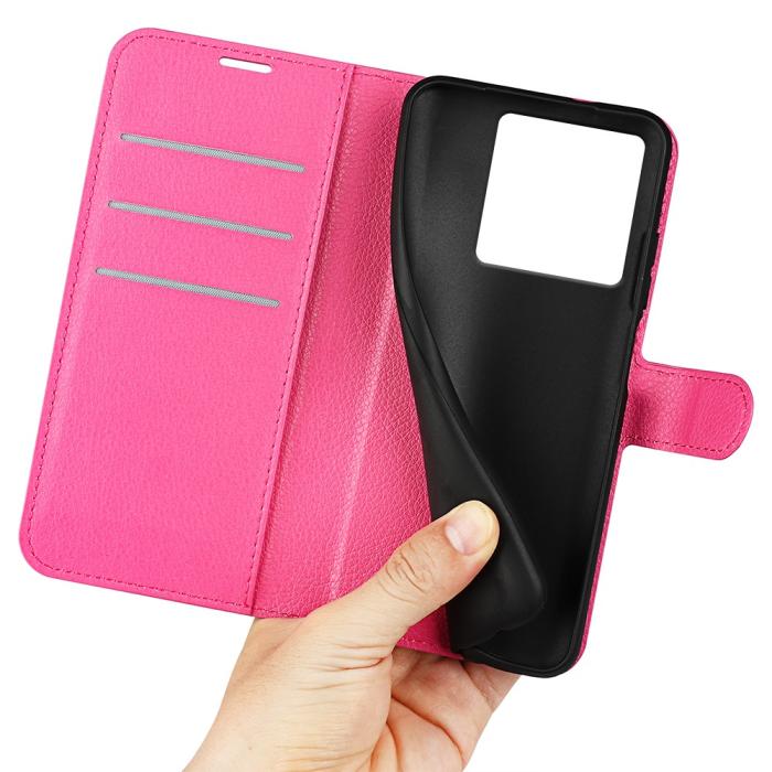 Bild 4,  Xiaomi 13T / 13T Pro Fodral Litchi Läder Rosa