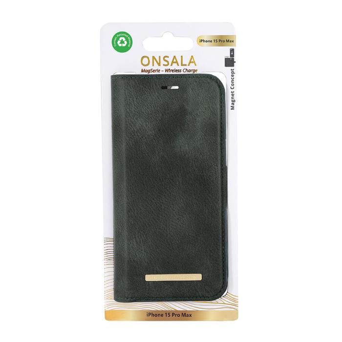 Bild 2, Onsala ONSALA iPhone 15 Pro Max Fodral ECO 2in1 MagSafe Grön