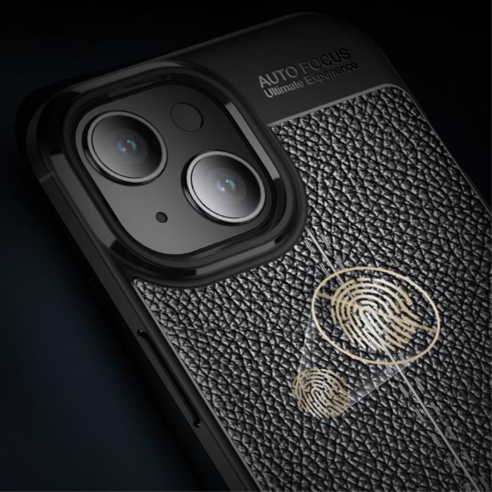 Bild 5,  iPhone 15 Plus Skal Litchi Textur Svart