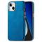  iPhone 15 Plus Skal Läderbelagt Skin Touch Blå