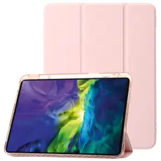  iPad Pro 13 2025/2024 Tri-Fold Fodral Med Penh&aring;llare Ljus Rosa