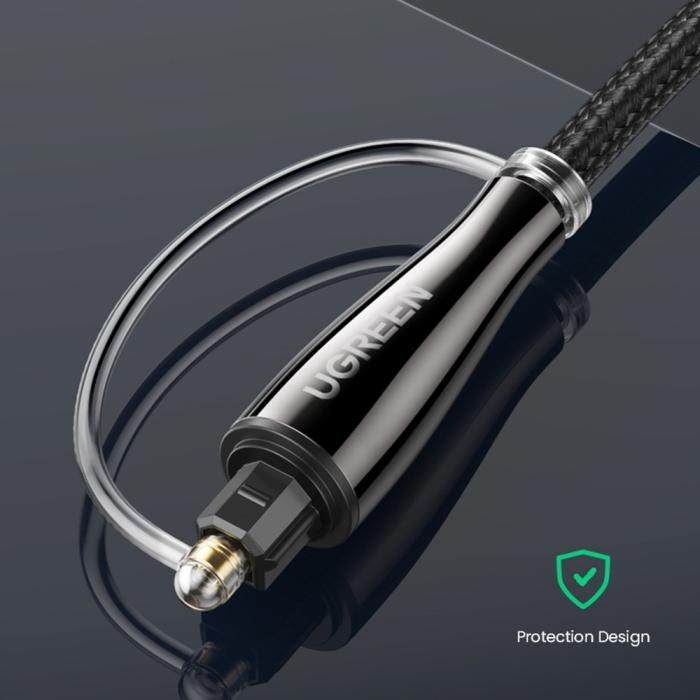 Bild 6, UGREEN UGREEN 3m Optisk Fiberkabel Toslink Svart