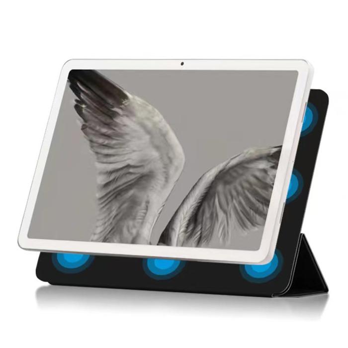 Bild 2,  Google Pixel Tablet Fodral 2in1 Magnet Tri-Fold Svart