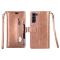  Samsung Galaxy S22 Plus Fodral Multifunktionell Läder Roséguld
