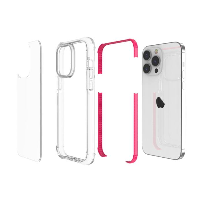 Bild 5,  iPhone 15 Pro Skal Shockproof Akryl/TPU Rosa