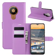 Nokia 5.3 - Litchi Pl&aring;nboksfodral - Lila