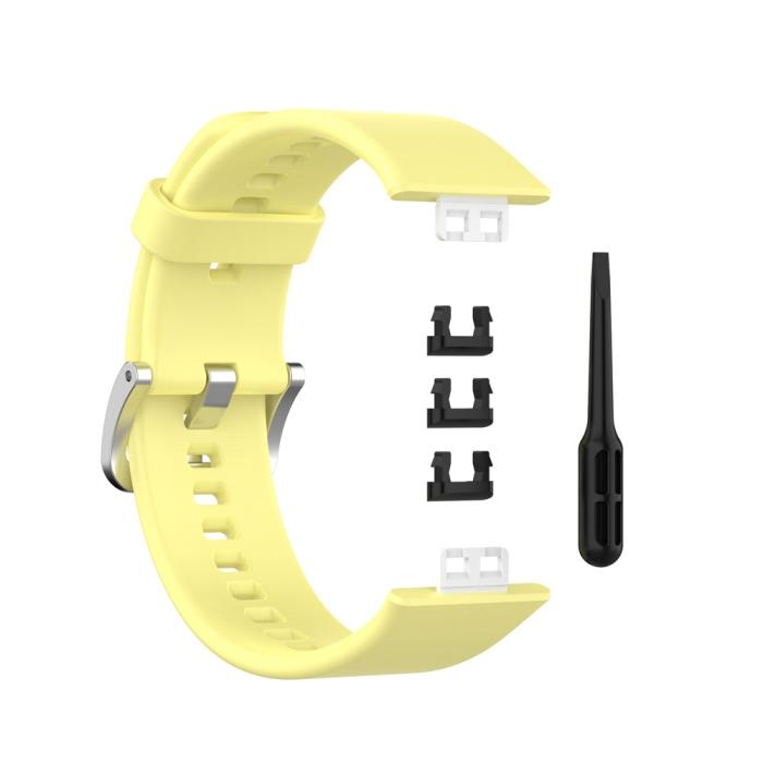Bild 5,  Silikon Armband För Huawei Watch Fit - Gul