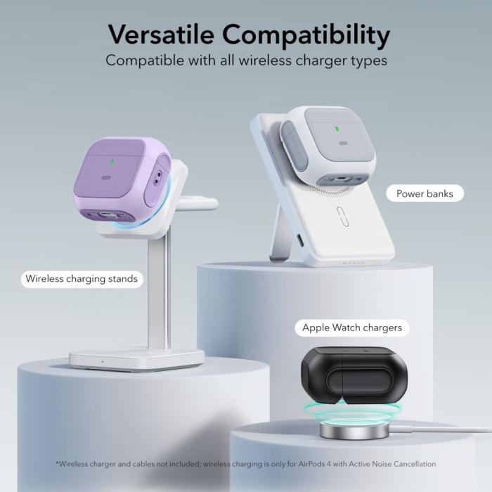 Bild 5, ESR ESR AirPods 4 Skal MagSafe Orbit HaloLock Lila