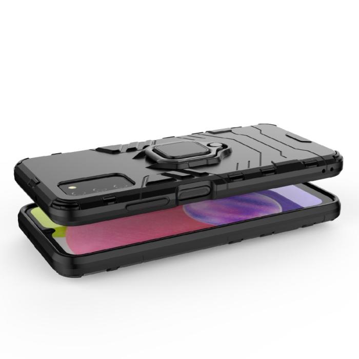 Bild 6,  Samsung Galaxy A03s Skal Hybrid Ring Svart