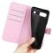  Google Pixel 7A Fodral Litchi Textur Läder Ljus Rosa