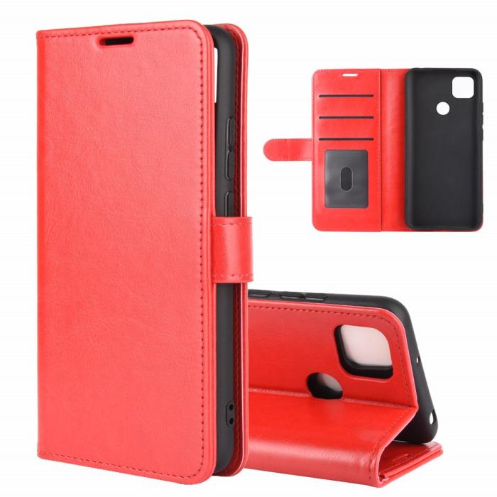 Bild 2,  Xiaomi Redmi 9C Fodral Crazy Horse Röd