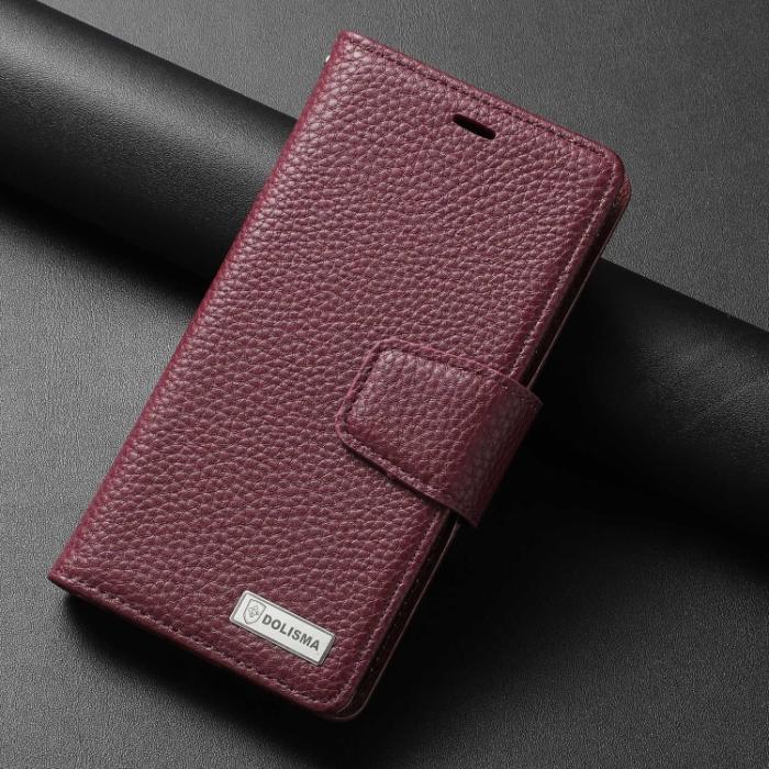 Bild 2,  iPhone 14 2in1 Litchi Magnet Fodral / Skal Lila