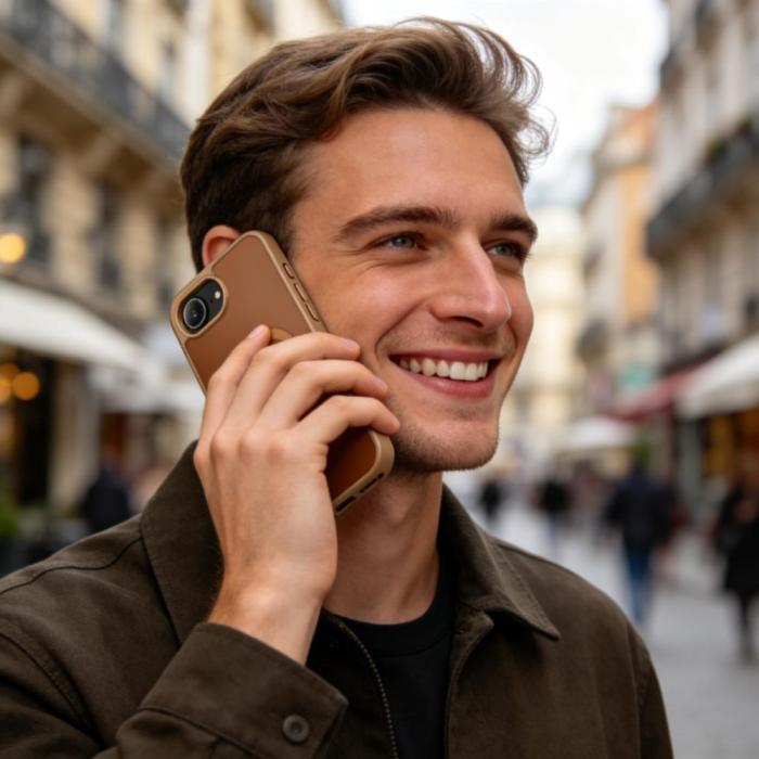 Bild 5, Tech-Protect Tech-Protect iPhone 17e / 16e Skal MagSafe BasicMag Matt Brun