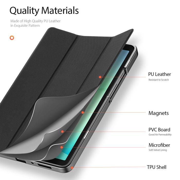 Bild 5, DUX DUCIS DUX DUCIS Galaxy Tab A11 / A9 Fodral DOMO Tri-Fold Svart
