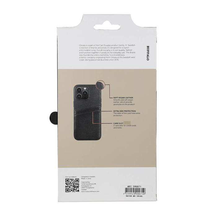 Bild 4, Buffalo Buffalo iPhone 14 Pro Max Skal Läder Med 2 Kortfack Svart
