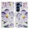  Samsung Galaxy S26 Fodral Med Tryck Lila Blommor