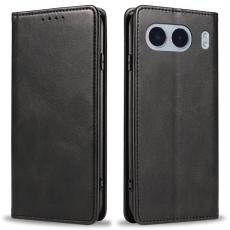  OnePlus Nord 4 Fodral Flip L&auml;der Svart