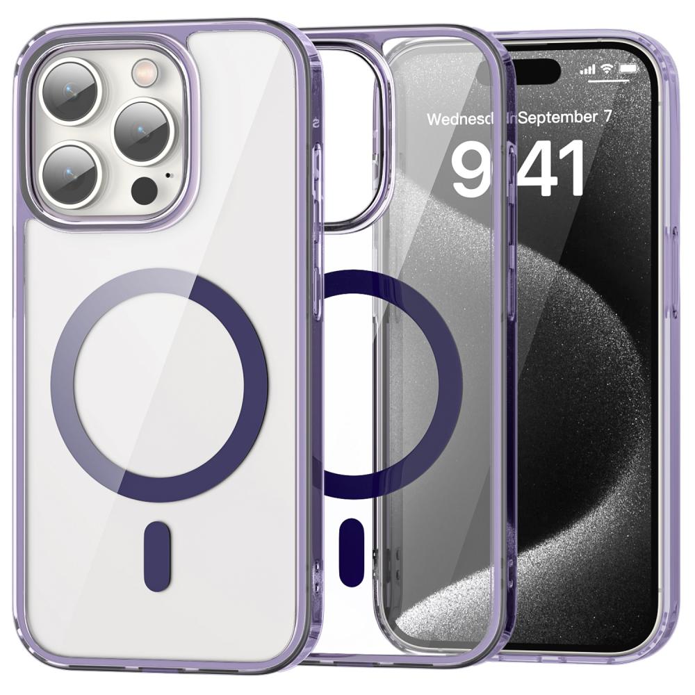 ColorPop ColorPop iPhone 15 Pro Max Skal CH MagSafe Transparent/Lila