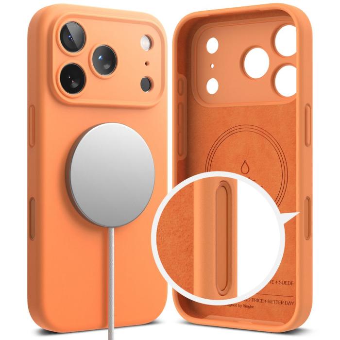 Bild 3, Ringke Ringke iPhone 17 Pro Skal MagSafe Silikon Tangerine