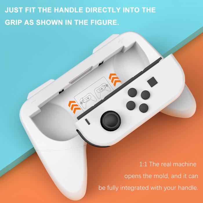 Bild 4,  Nintendo Switch OLED 2 st Joy-Con Grepp Vit
