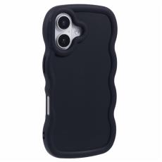  iPhone 17 Mobilskal Wavy Svart