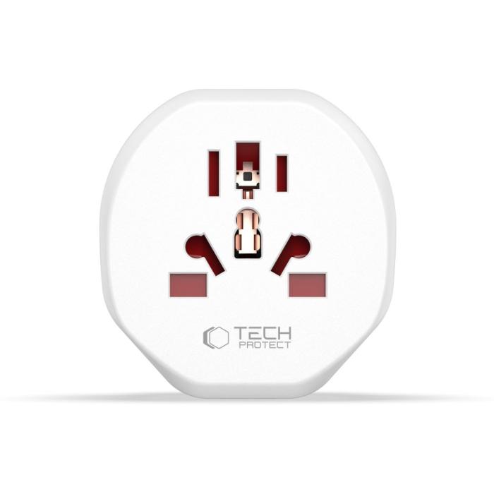 Bild 4, Tech-Protect Tech-Protect Universal Reseadpater EU Plugg Vit