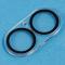  iPhone 16 Plus/16 Linsskydd Härdat Glas Black Rings