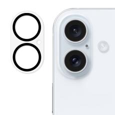  iPhone 16 Plus/16 Linsskydd H&auml;rdat Glas Black Rings