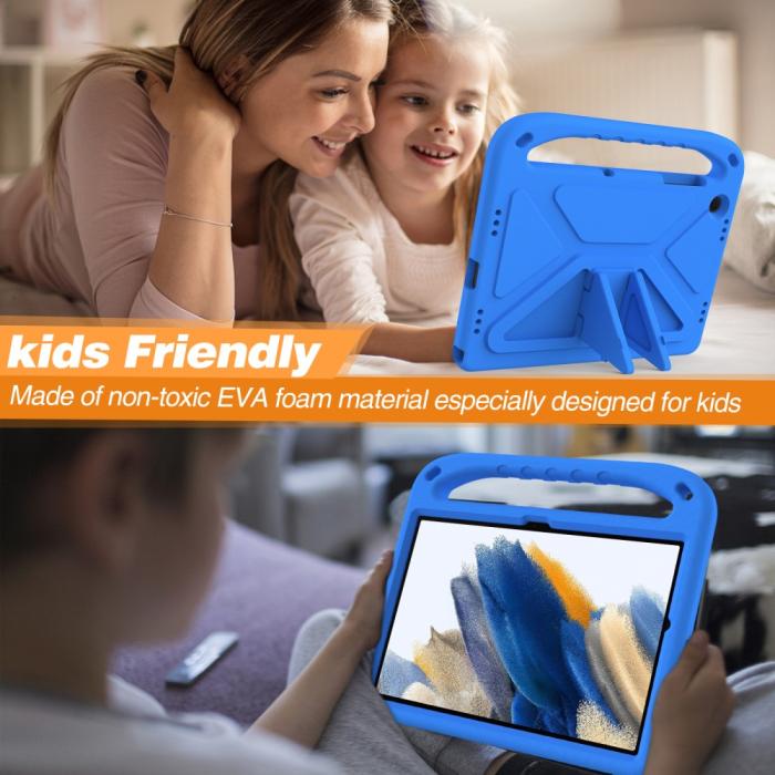 Bild 4,  Samsung Galaxy Tab A9 Plus Skal EVA Kickstand Blå