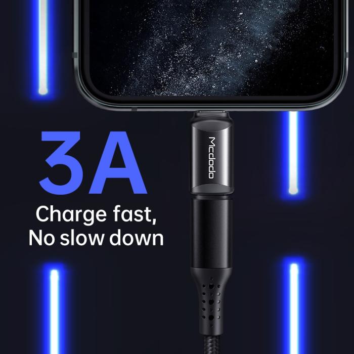 Bild 5, MCDODO Mcdodo USB-C Hona - Lightning Hane Adapter Svart