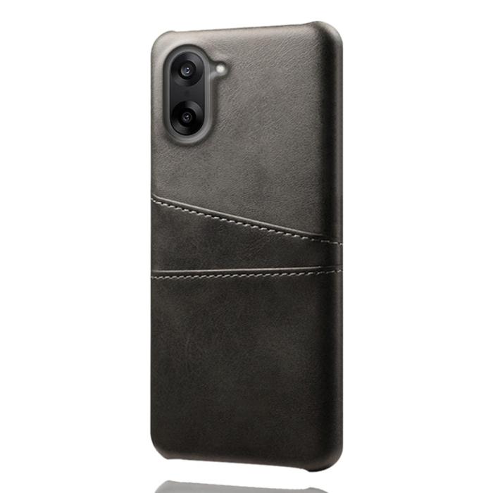 Bild 3,  OnePlus Nord CE5 Läderbelagt Skal Med Kortfack Svart