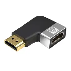  H&ouml;gervinklad 8K 60Hz HDMI Hane - HDMI 2.1 Hona Svart