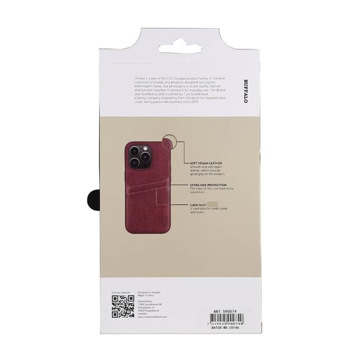 Bild 4, Buffalo Buffalo iPhone 14 Pro Skal Läder Med 2 Kortfack Brun