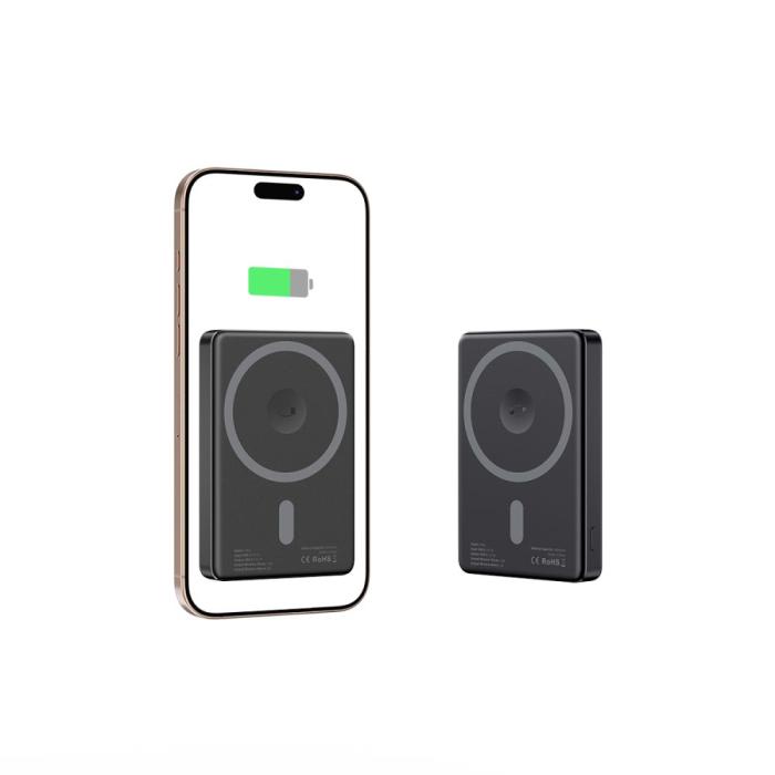 Bild 4, Tech-Protect Tech-Protect 5000 mAh MagSafe Powerbank LifeMag Svart